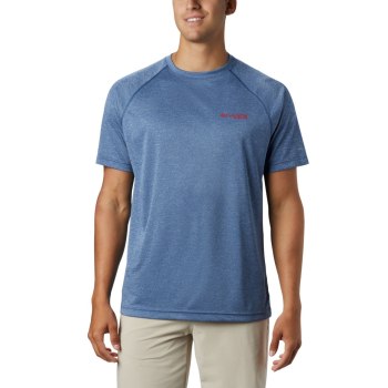 Columbia Muške Majice - PFG Terminal Tackle Heather Short Sleeve Tamno Sive Crvene | VKGC-73081